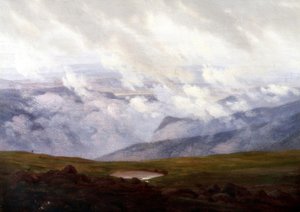 Nuvens em movimento de Caspar David Friedrich